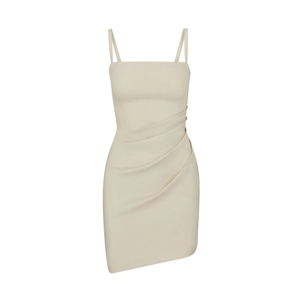ANEMOS THE NADEGE DRAPED DRESS IN STRETCH LINEN